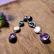 Korean Multicolor Stones Earrings